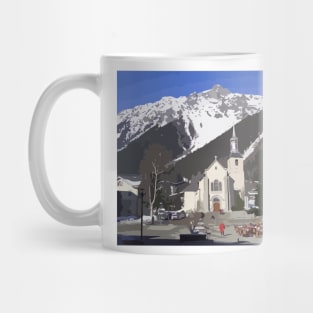 Chamonix Scene Painting Mug